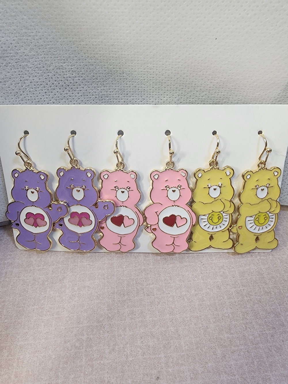 10 Pair Care Bears Low Cut Socks & 3 Pair Earrings Newwith Tags - Picture 2 of 7